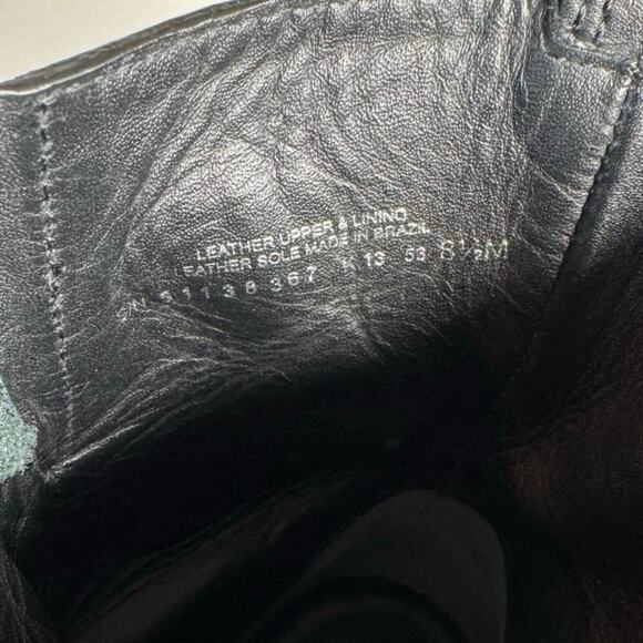 Tory Burch Bennie‎ Black Leather Buckled Biker Ankle Boots size 8.5 - Picture 6 of 11